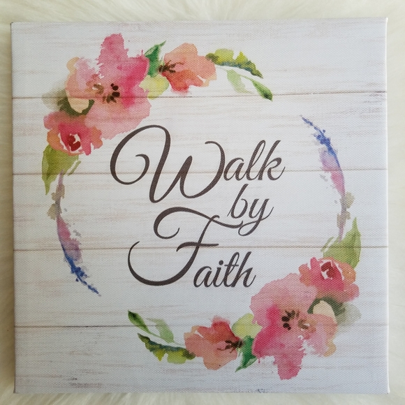 Accents Religious Walk By Faith Canvas Wall Art Poshmark